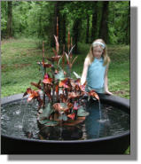 Madison Five copper outdoor garden fountain