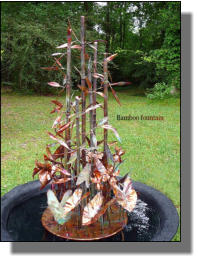 Bamboo copper fountain