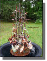 Bamboo copper fountain