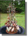 Copper bamboo water garden fountain