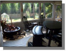 Small fiberglass sugar kettle in nice enclosed sunroom.