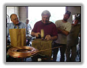 Hammering leaf at Panama City workshop Buddy taught in summer of 2010