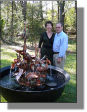 My good customers, Rex and Susan with their new fountain