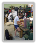 Amelia working on a pattern