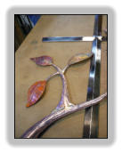 Minnesota cross before the patina was put on the rose stem