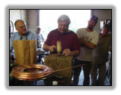 Hammering leaf at Panama City workshop Buddy taught in summer of 2010