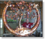 Buddy with Sanctuary Care sign headed for New Hampshire.