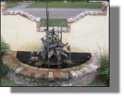 Custom Heron piece in nice masonry wall setup